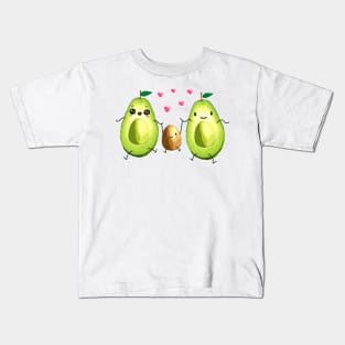 Mamacado - Papacado - Avocado - Partnerlook - Pregnant Kids T-Shirt